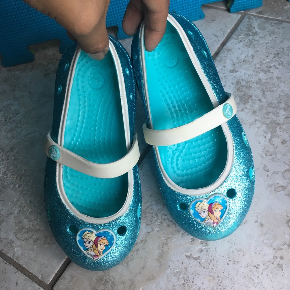 Girls Disney frozen Mary Jane style crocs